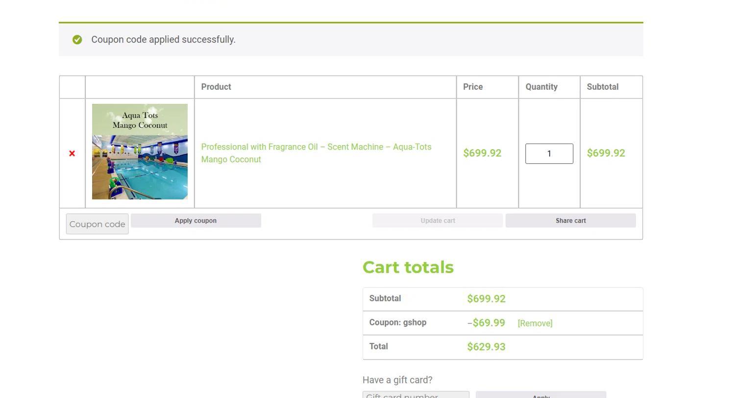 How to apply Aroma Retail coupon code